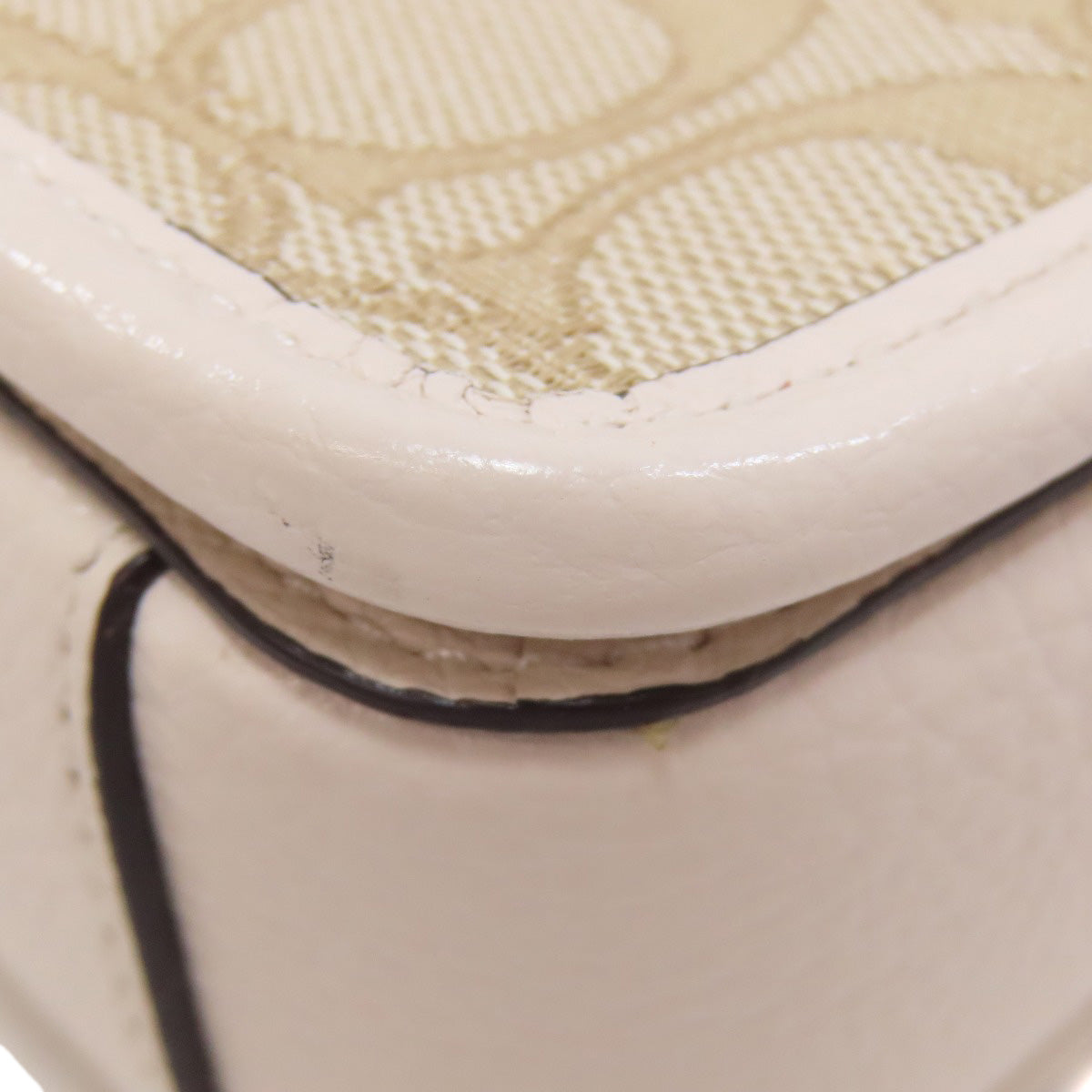 COACH C8321 North South Ronnie Crossbody Signature Shoulder Bag Canvas LeatherLadies [Used]