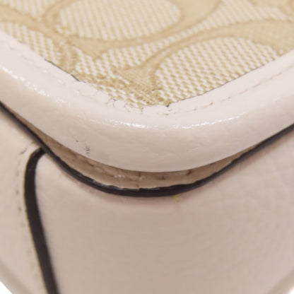 COACH C8321 North South Ronnie Crossbody Signature Shoulder Bag Canvas LeatherLadies [Used]