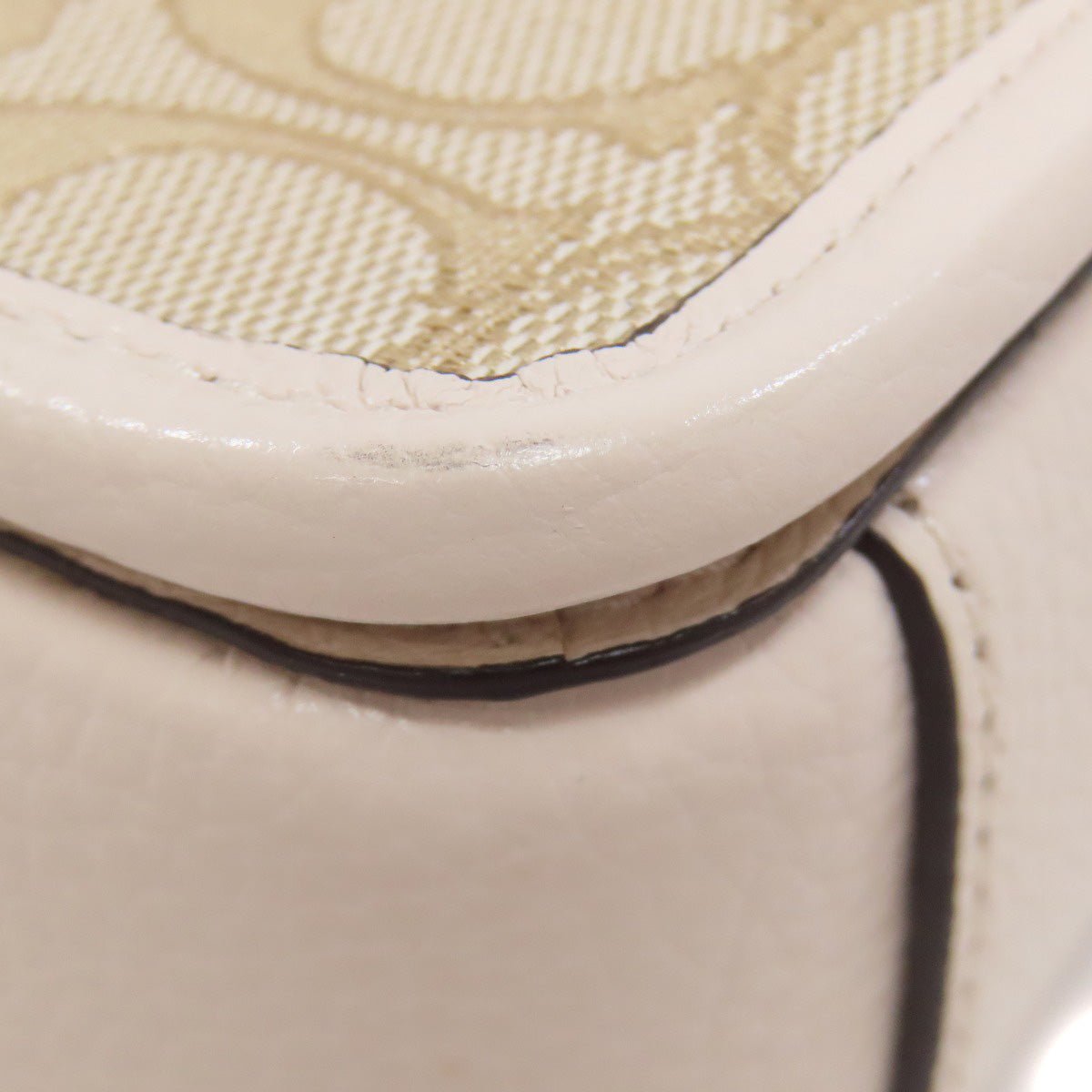 COACH C8321 North South Ronnie Crossbody Signature Shoulder Bag Canvas LeatherLadies [Used]