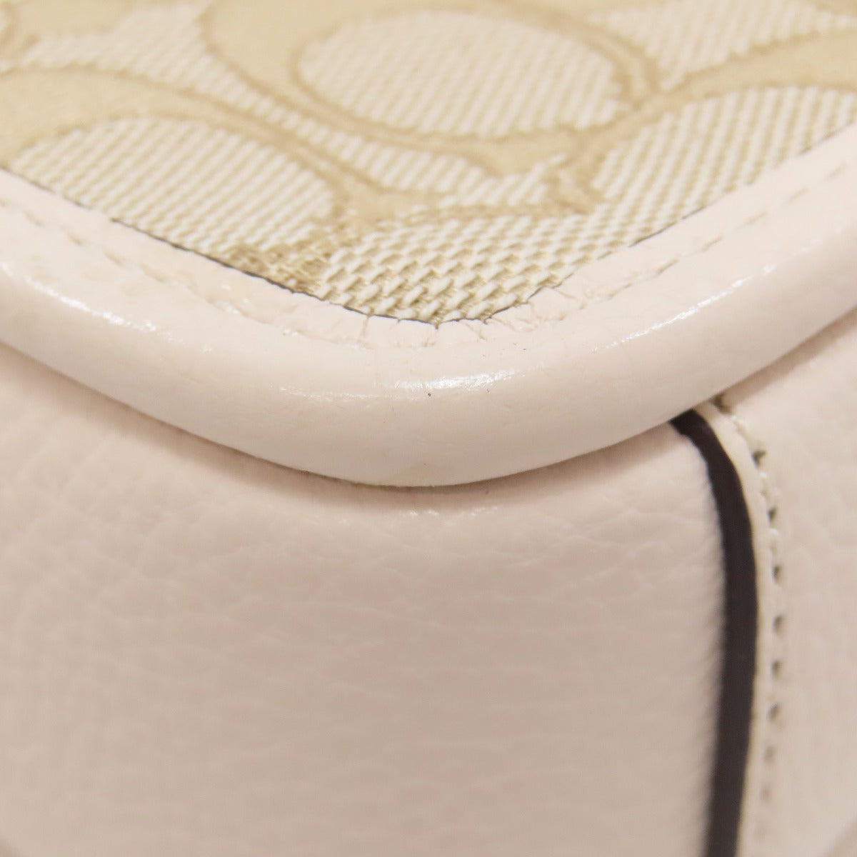 COACH C8321 North South Ronnie Crossbody Signature Shoulder Bag Canvas LeatherLadies [Used]