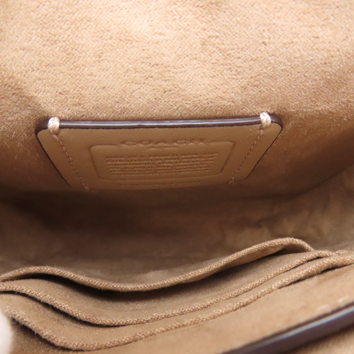 COACH C8321 North South Ronnie Crossbody Signature Shoulder Bag Canvas LeatherLadies [Used]