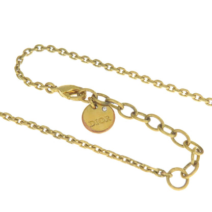 CHRISTIAN DIOR CD logo Pearl Necklace Metal Ladies [Used]