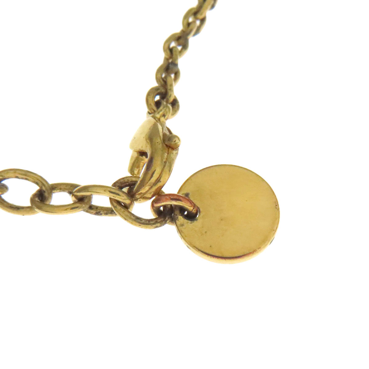 CHRISTIAN DIOR CD logo Pearl Necklace Metal Ladies [Used]