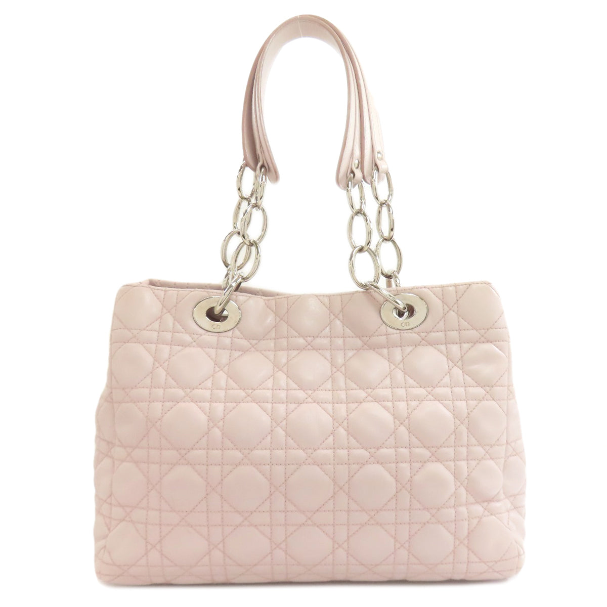 CHRISTIAN DIOR Lady Dior Tote Bag Calf Ladies [Used]