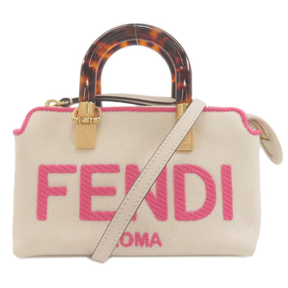 FENDI Mini BY THE WAY 2WAY Handbag Canvas Ladies [Used]