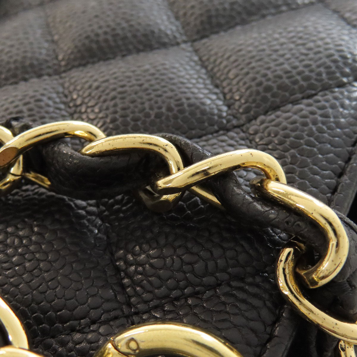 CHANEL Matelasse GoldHardware Tote Bag Grained Calfskin Skin Ladies [Used]