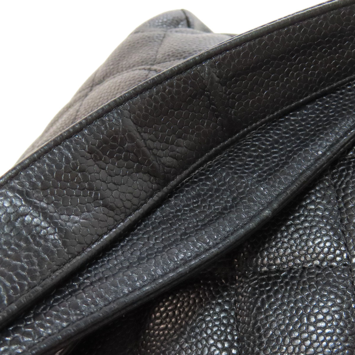 CHANEL Matelasse GoldHardware Tote Bag Grained Calfskin Skin Ladies [Used]