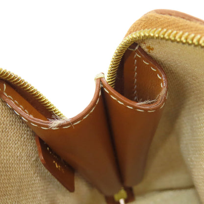 CELINE Triomphe Clutch with Chain Shoulder Bag Canvas LeatherLadies [Used]