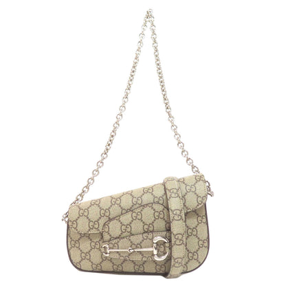 GUCCI 774209 one belt Horsebit GG 2WAY Shoulder Bag PVC Ladies [Used]