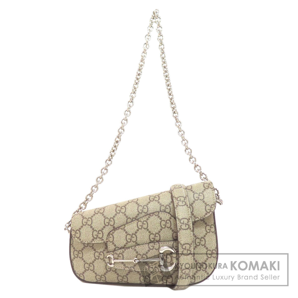 GUCCI 774209 one belt Horsebit GG 2WAY Shoulder Bag PVC Ladies [Used]