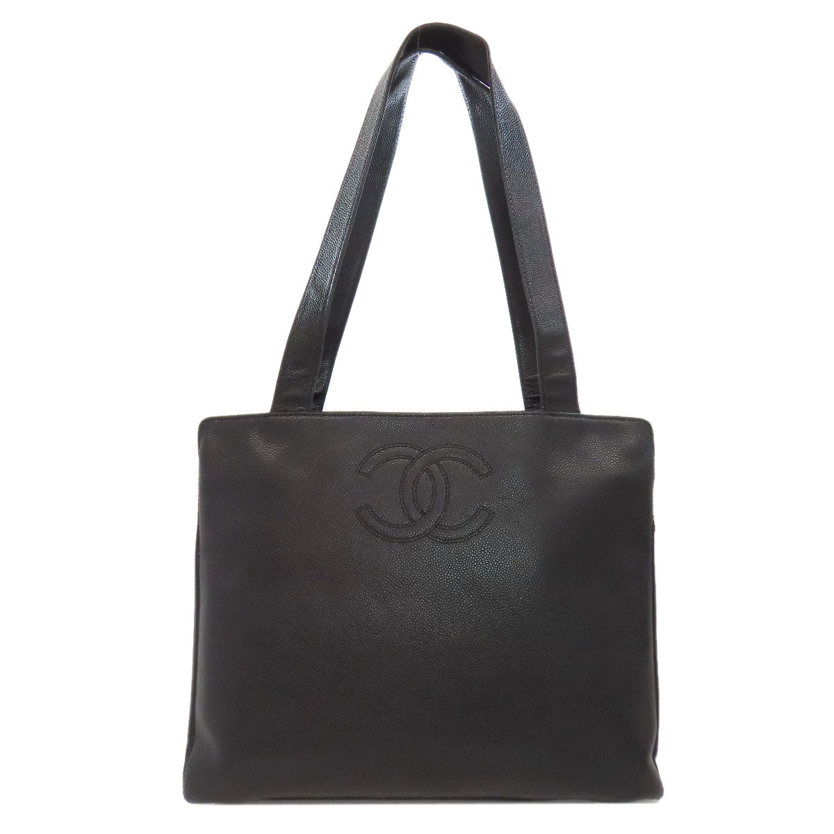 CHANEL   COCO Mark Tote Bag  Grained Calfskin Skin Ladies [Used]