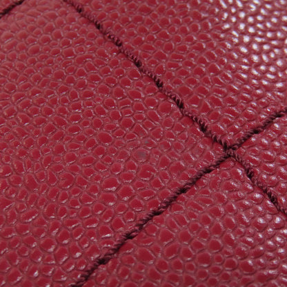 CHANEL On the Road SilverHardware Tote Bag Grained Calfskin Skin Ladies [Used]