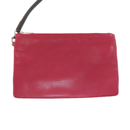 CHANEL On the Road SilverHardware Tote Bag Grained Calfskin Skin Ladies [Used]