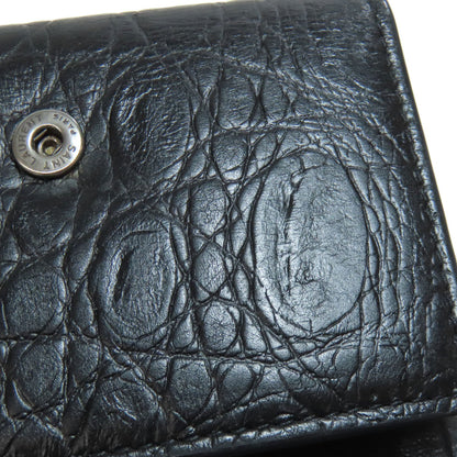 SAINT LAURENT Embossing key holder Leather Ladies [Used]