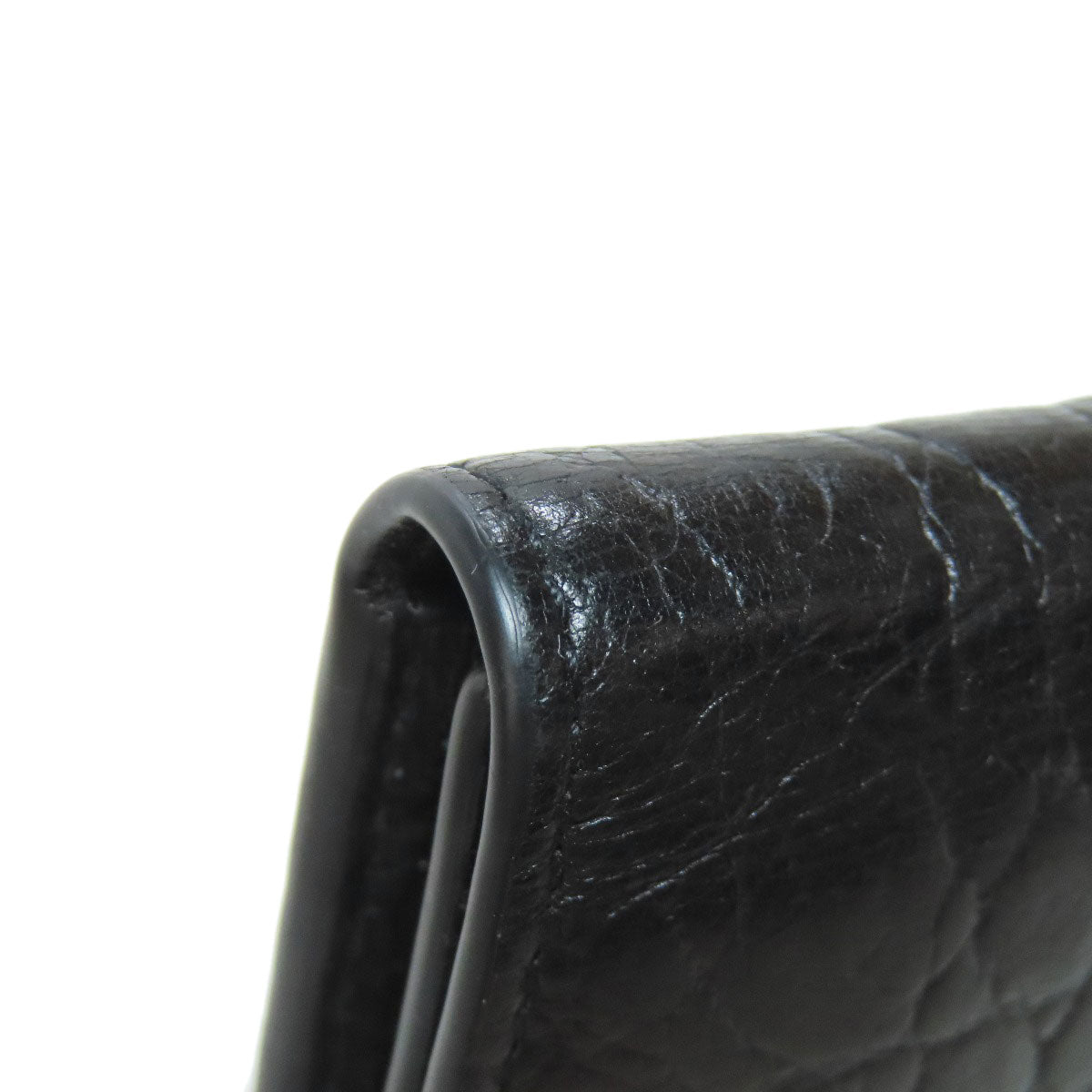 SAINT LAURENT Embossing key holder Leather Ladies [Used]