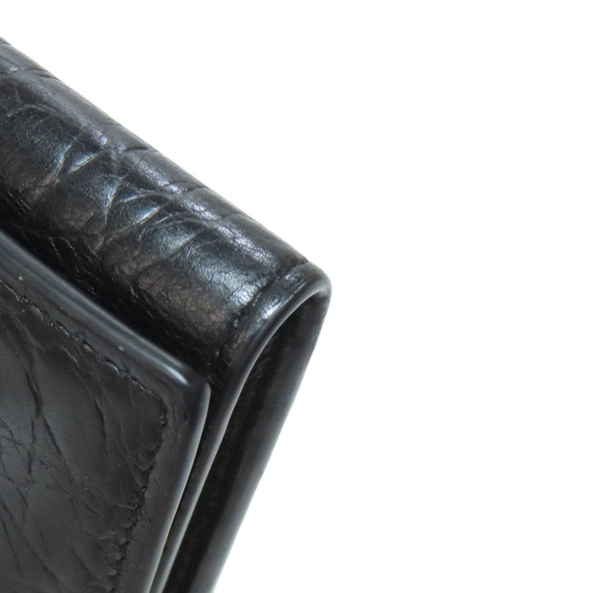 SAINT LAURENT Embossing key holder Leather Ladies [Used]
