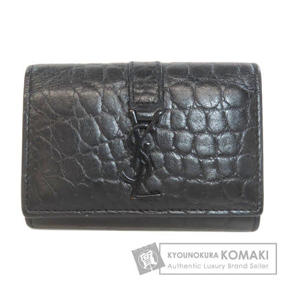 SAINT LAURENT Embossing key holder Leather Ladies [Used]