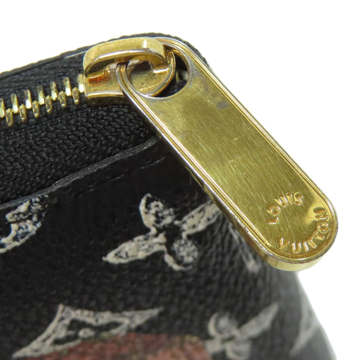 LOUIS VUITTON M63884 Zippy Coin Purse Catgram coin purse Monogram canvas Ladies [Used]