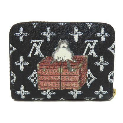 LOUIS VUITTON M63884 Zippy Coin Purse Catgram coin purse Monogram canvas Ladies [Used]