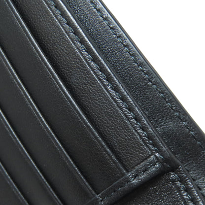 CHRISTIAN DIOR Trotter pattern Bifold Wallet No Coin Pocket Leather Ladies [Used]