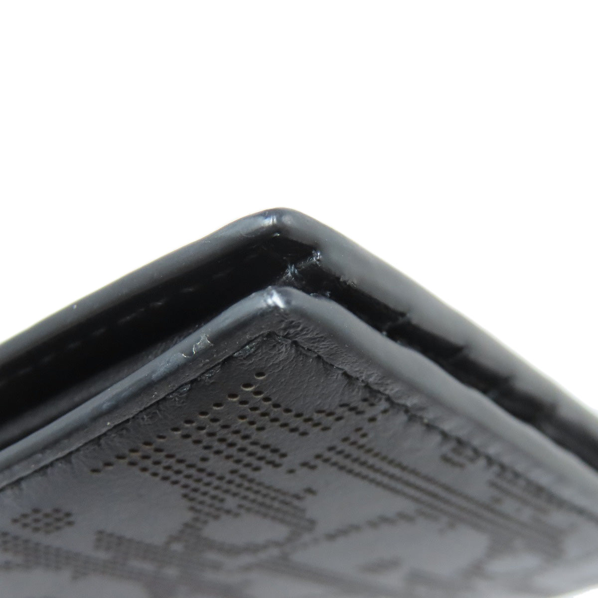 CHRISTIAN DIOR Trotter pattern Bifold Wallet No Coin Pocket Leather Ladies [Used]