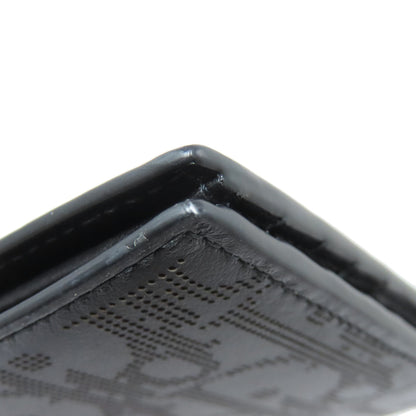 CHRISTIAN DIOR Trotter pattern Bifold Wallet No Coin Pocket Leather Ladies [Used]