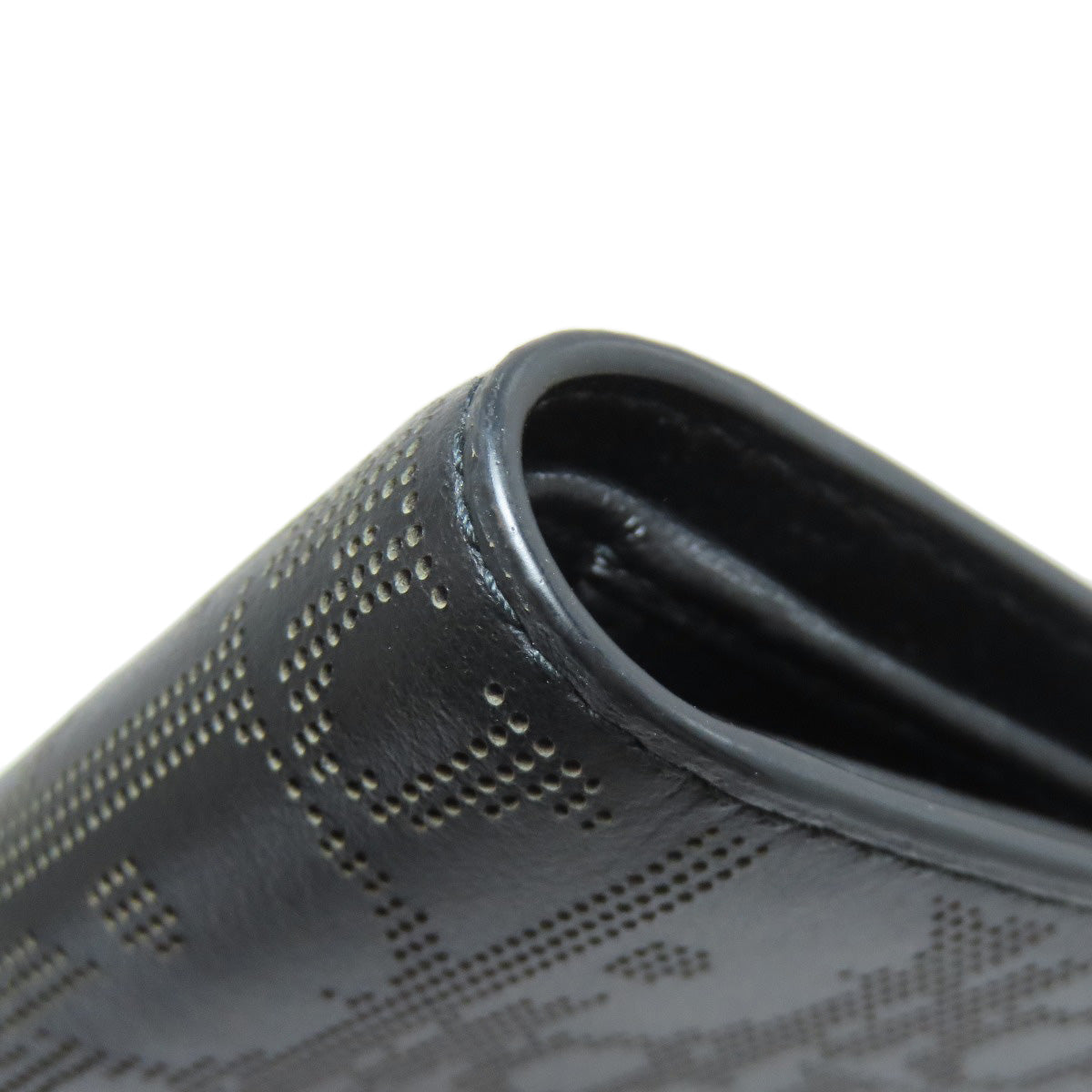 CHRISTIAN DIOR Trotter pattern Bifold Wallet No Coin Pocket Leather Ladies [Used]