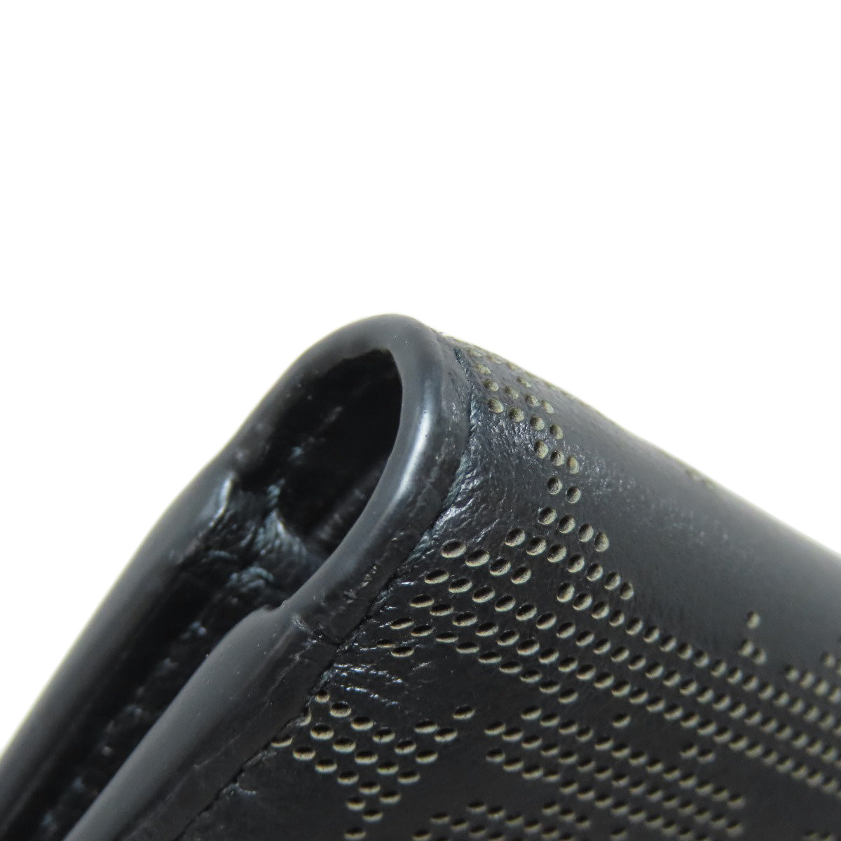 CHRISTIAN DIOR Trotter pattern Bifold Wallet No Coin Pocket Leather Ladies [Used]