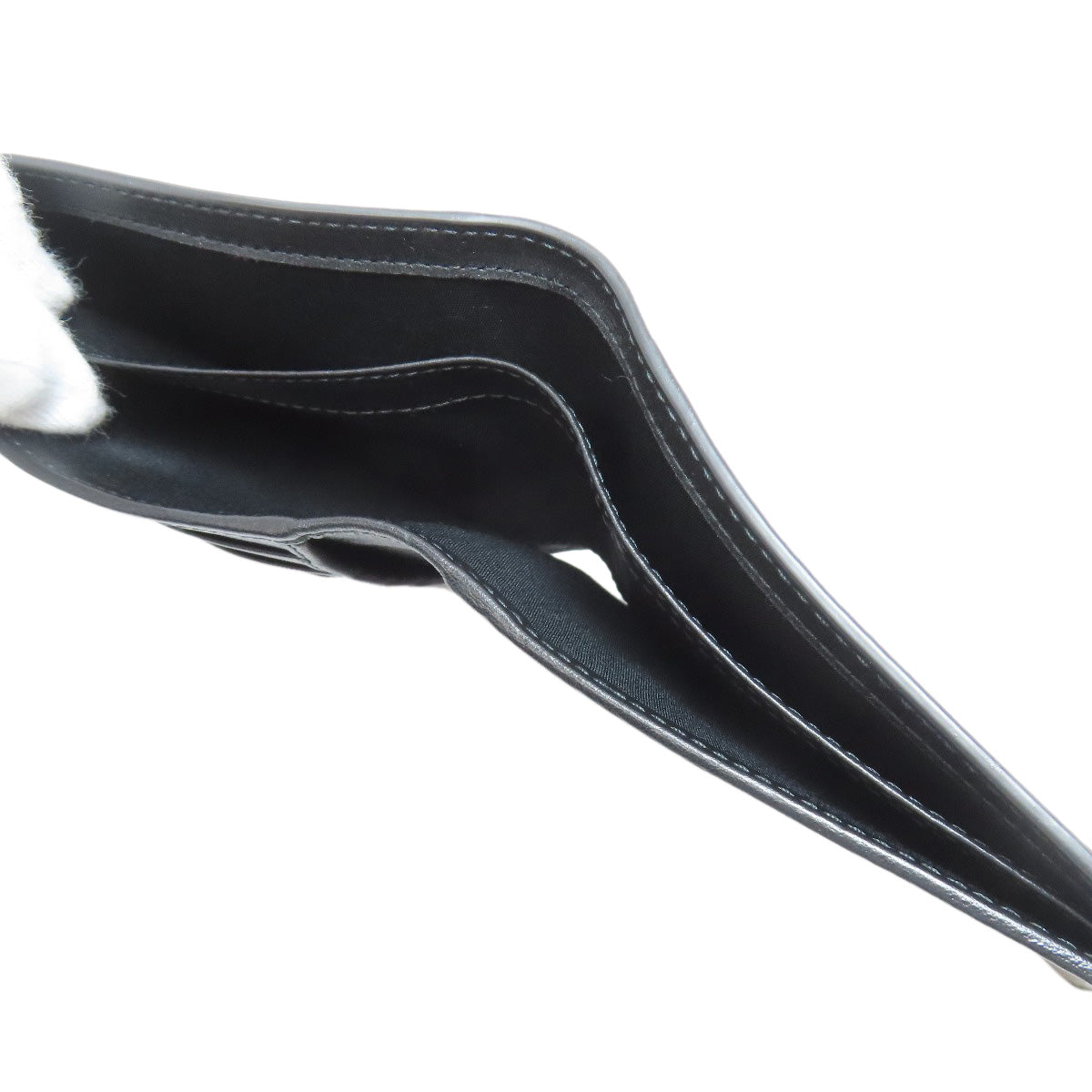 CHRISTIAN DIOR Trotter pattern Bifold Wallet No Coin Pocket Leather Ladies [Used]