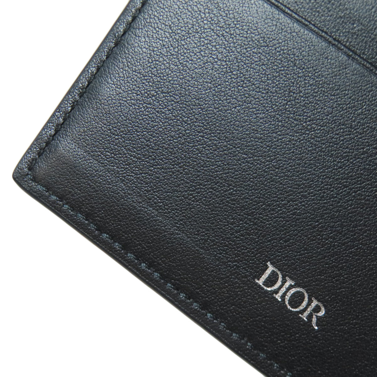 CHRISTIAN DIOR Trotter pattern Bifold Wallet No Coin Pocket Leather Ladies [Used]