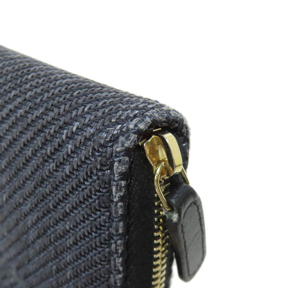 CHANEL Deauville small zip wallet Long wallet (with coin pocket) Canvas Ladies [Used]