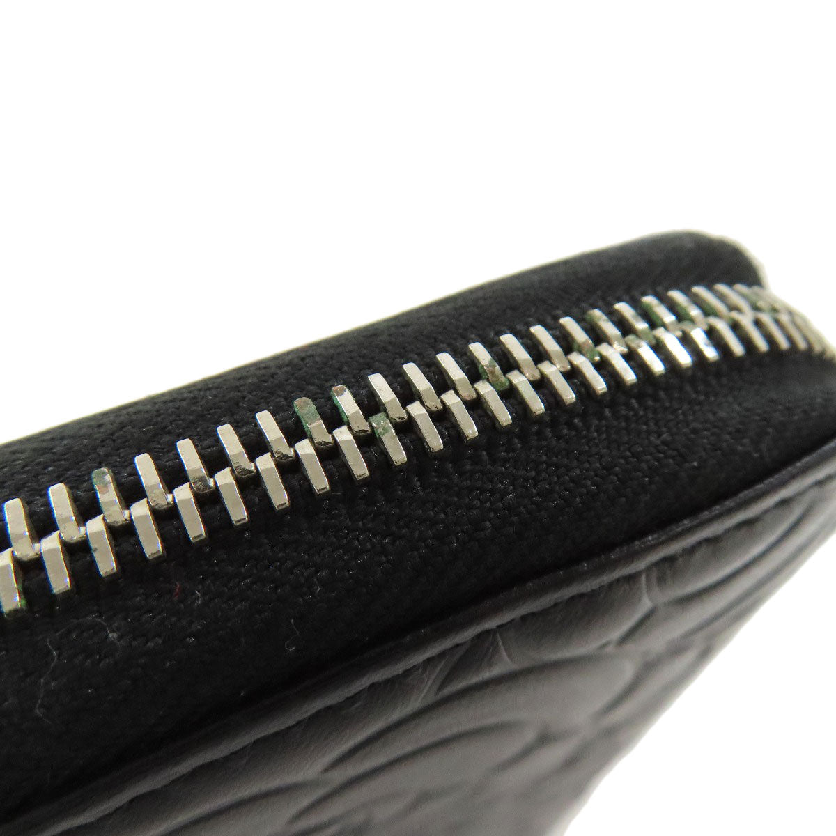 CHANEL Camellia Silver Hardware Long wallet (with coin pocket) Calf Ladies [Used]