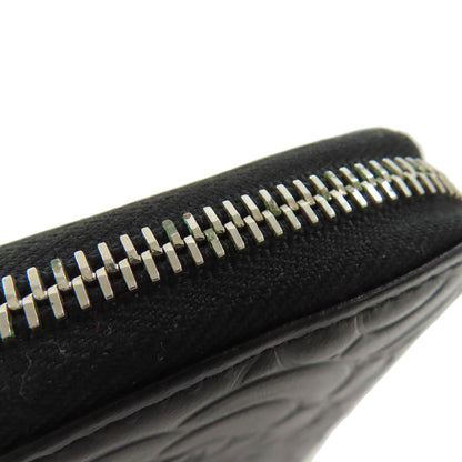 CHANEL Camellia Silver Hardware Long wallet (with coin pocket) Calf Ladies [Used]