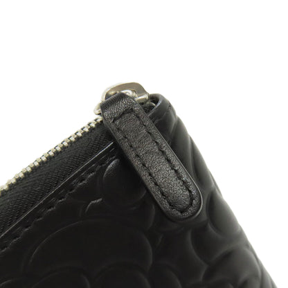 CHANEL Camellia Silver Hardware Long wallet (with coin pocket) Calf Ladies [Used]