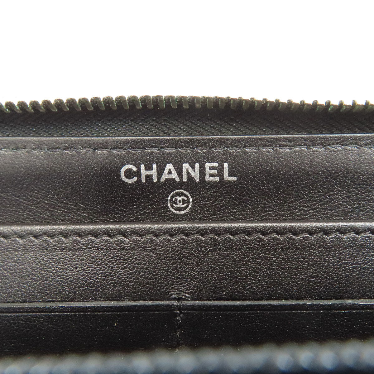 CHANEL Camellia Silver Hardware Long wallet (with coin pocket) Calf Ladies [Used]