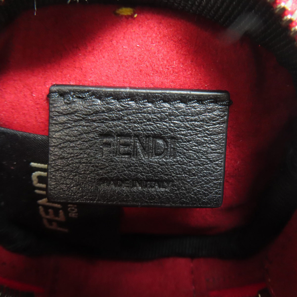 FENDI logo Accessory pouch Leather Ladies [Used]