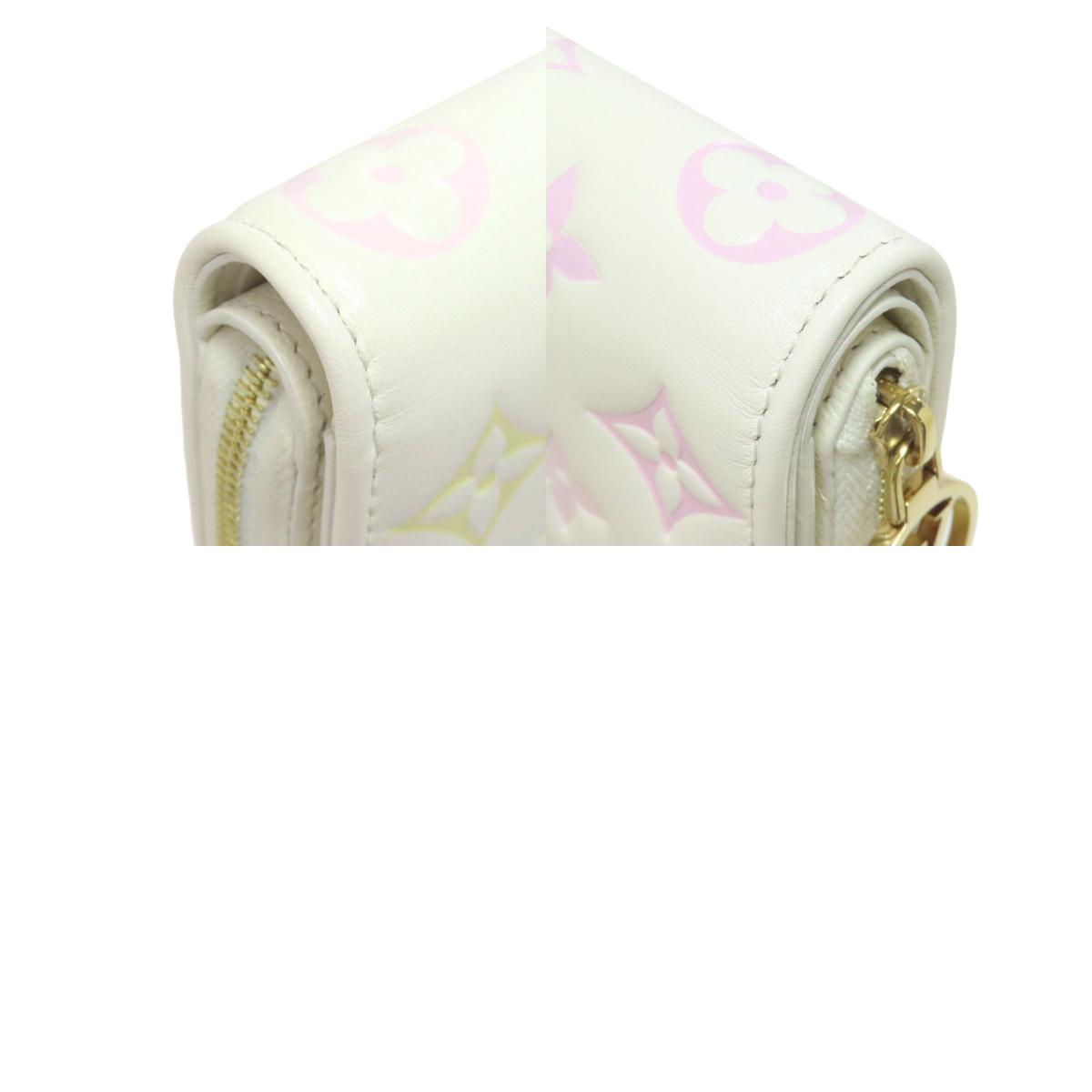 LOUIS VUITTON M11909 Portefeiulle Roux Monogram Flower Bifold Wallet with Coin Pocket Calf Ladies [Used]