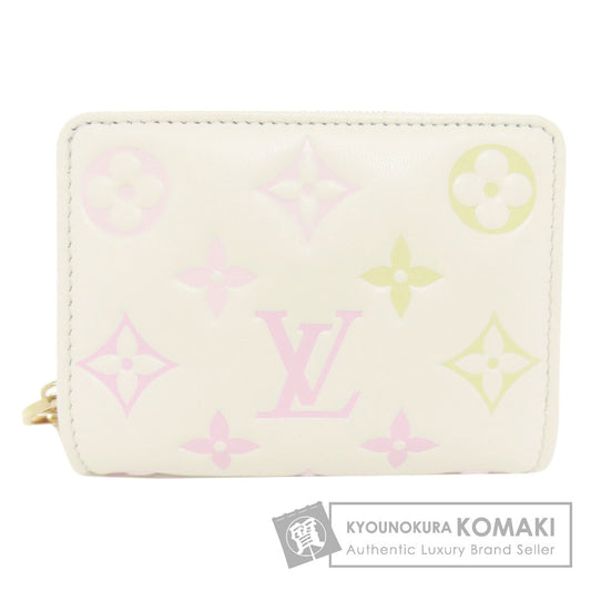 LOUIS VUITTON M11909 Portefeiulle Roux Monogram Flower Bifold Wallet with Coin Pocket Calf Ladies [Used]