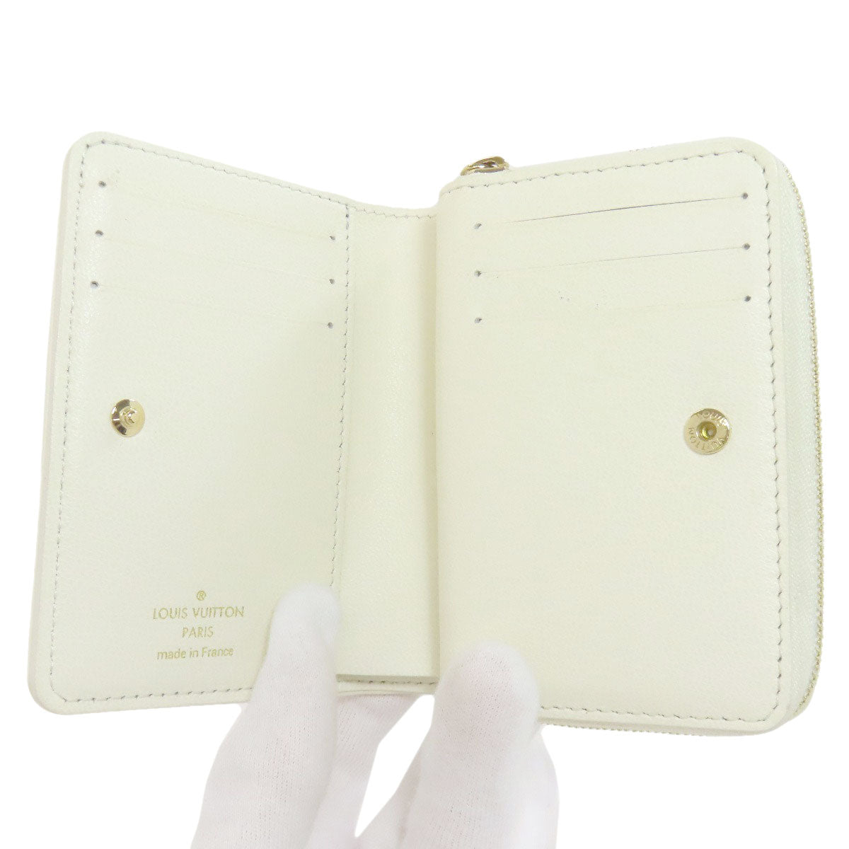 LOUIS VUITTON M11909 Portefeiulle Roux Monogram Flower Bifold Wallet with Coin Pocket Calf Ladies [Used]