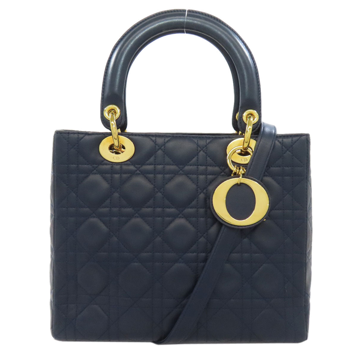 CHRISTIAN DIOR Lady Dior 2WAY Handbag Calf Ladies [Used]