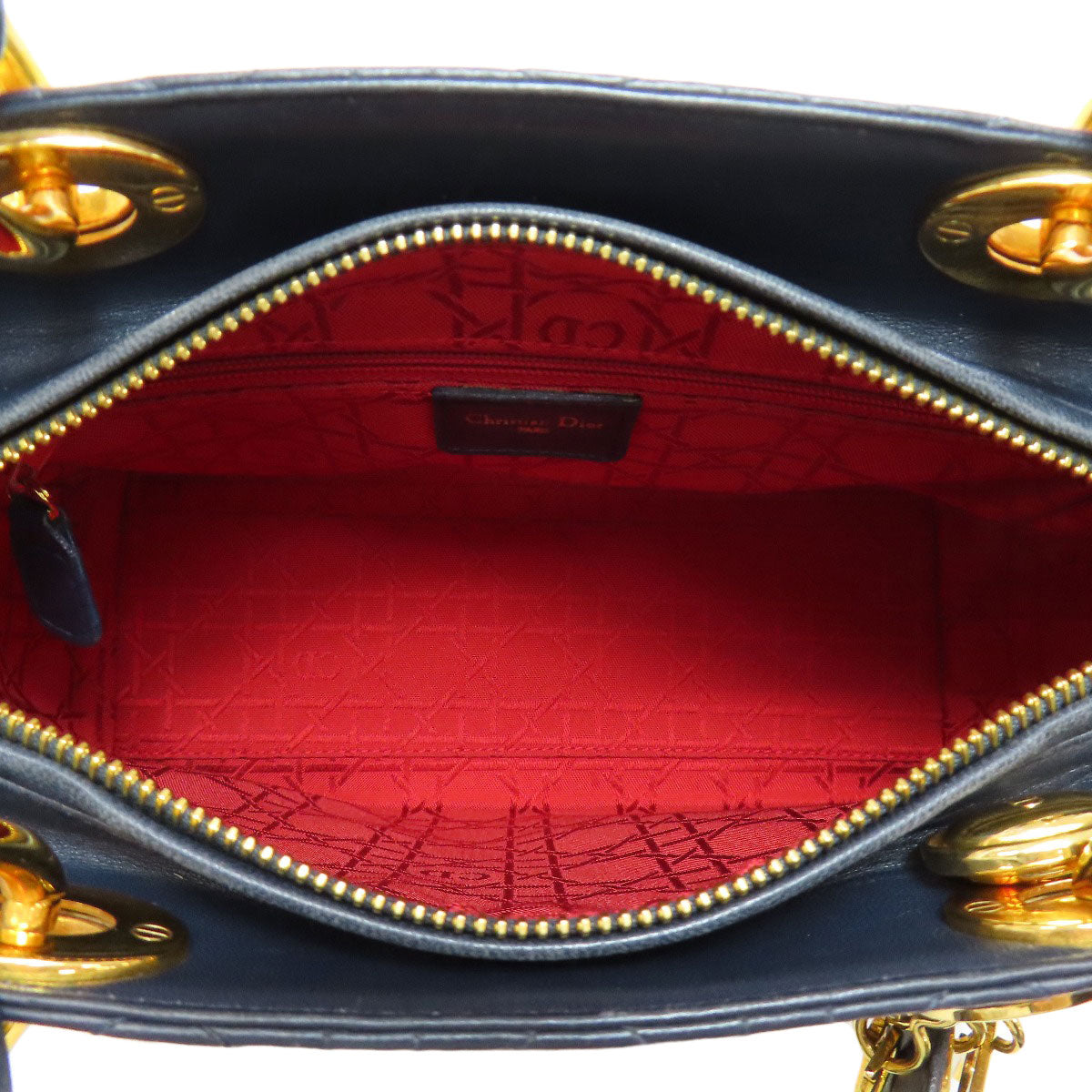 CHRISTIAN DIOR Lady Dior 2WAY Handbag Calf Ladies [Used]