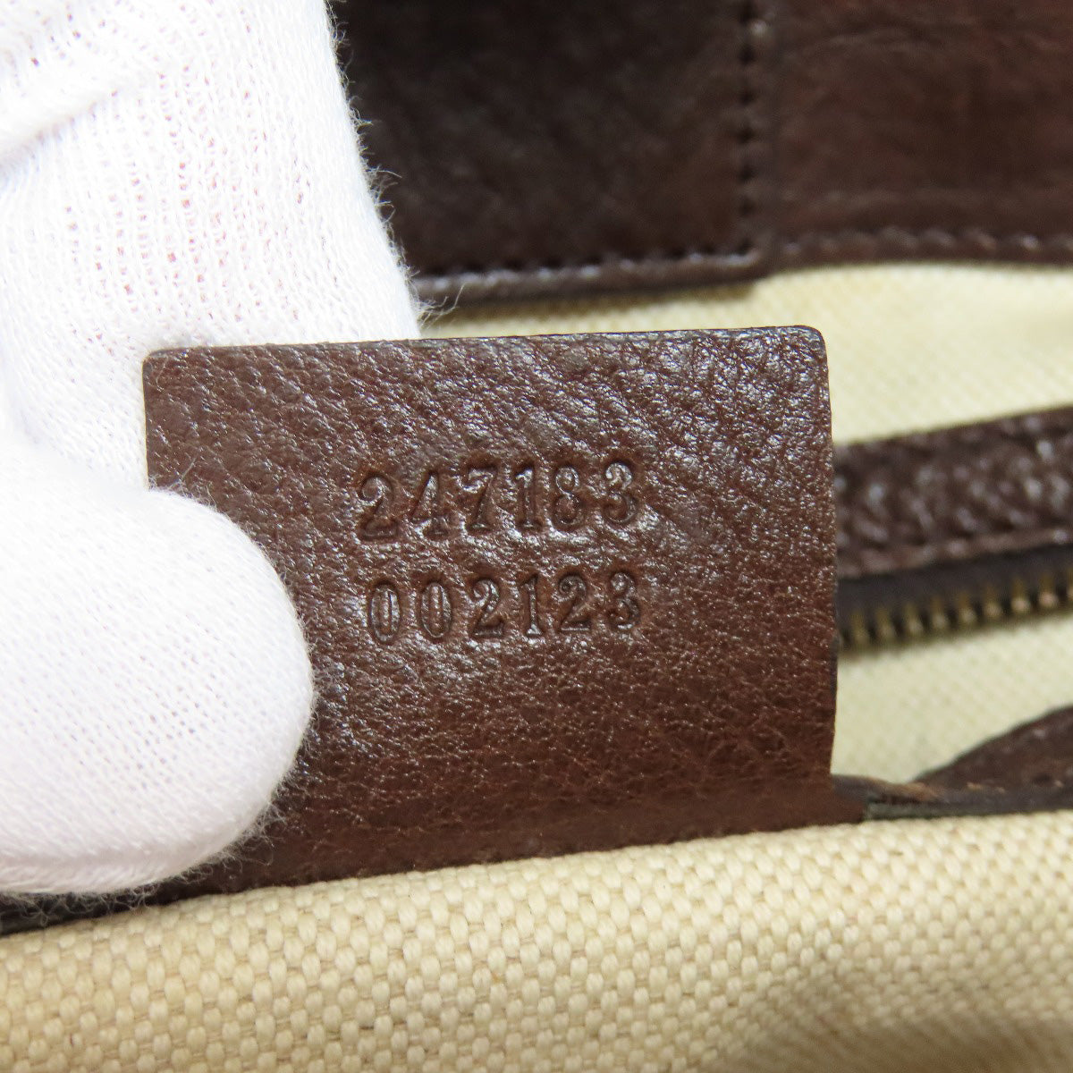 GUCCI 247183 GG Tote Bag Canvas LeatherLadies [Used]