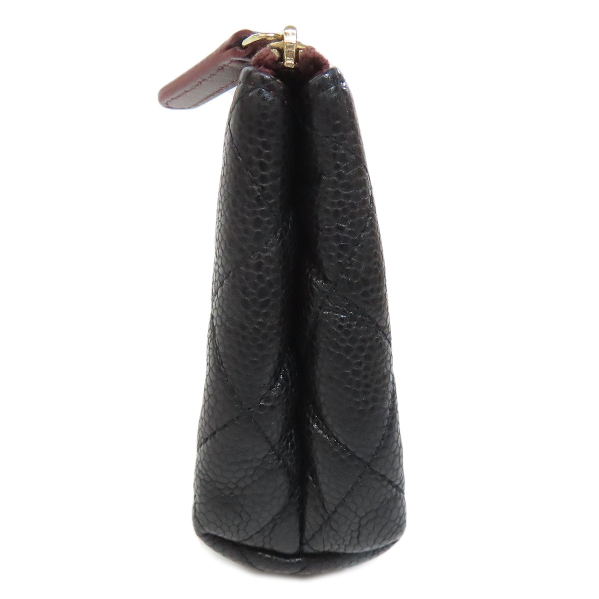 CHANEL Matelasse GoldHardware Cosmetics Pouch Grained Calfskin Skin Ladies [Used]