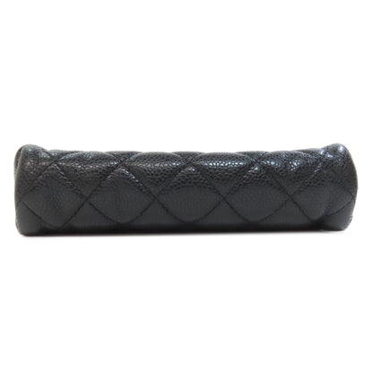 CHANEL Matelasse GoldHardware Cosmetics Pouch Grained Calfskin Skin Ladies [Used]