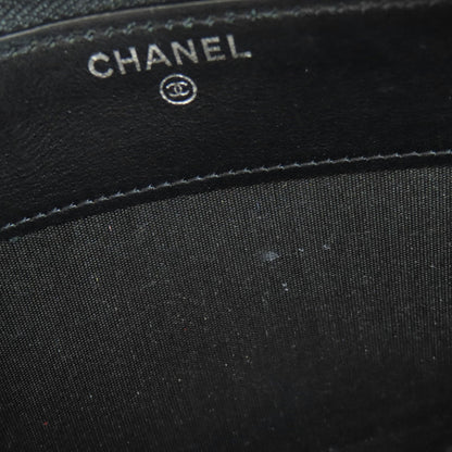 CHANEL COCO Mark SilverHardware Long wallet (with coin pocket) Grained Calfskin Skin Ladies [Used]