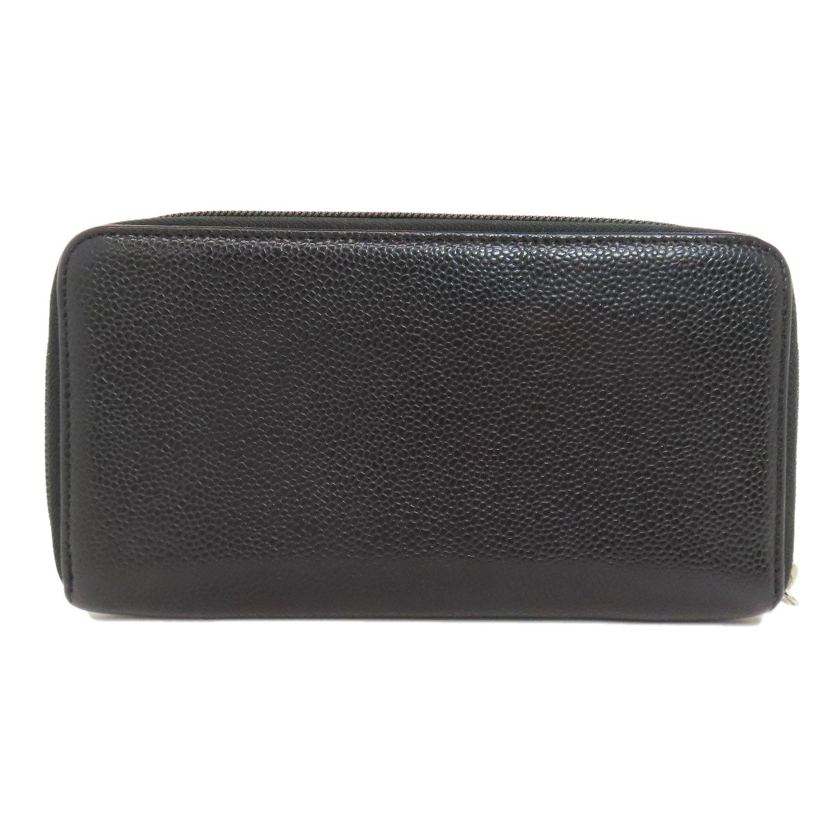 CHANEL COCO Mark SilverHardware Long wallet (with coin pocket) Grained Calfskin Skin Ladies [Used]