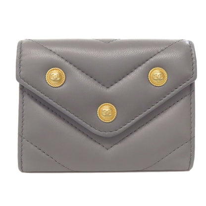 CHANEL COCO Mark V Stitch GoldHardware coin purse Lambskin Ladies [Used]