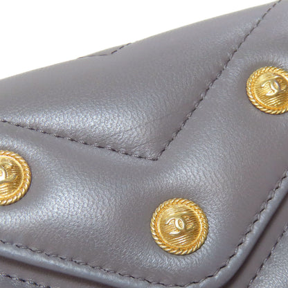 CHANEL COCO Mark V Stitch GoldHardware coin purse Lambskin Ladies [Used]