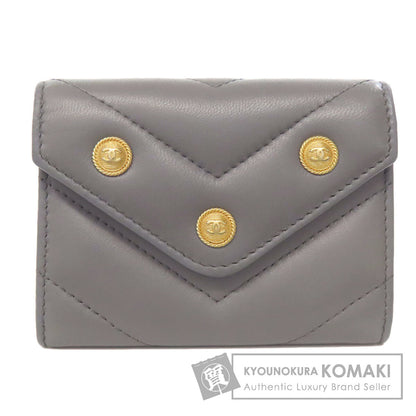 CHANEL COCO Mark V Stitch GoldHardware coin purse Lambskin Ladies [Used]