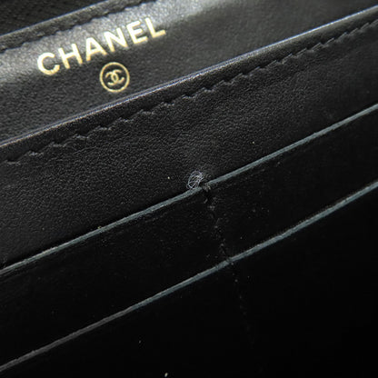 CHANEL Camellia GoldHardware Long wallet (with coin pocket) Lambskin Ladies [Used]